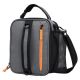 Misopily 10 qt. Expandable Insulated Lunch Bag Cooler with Shoulder Strap and Water Bottle Holder, Leakproof in Grey/Orange