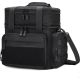 Misopily 16 qt. Insulated Tactical Lunch Box for Men with Leakproof Cooler Bag, Expandable Large Capacity, Black