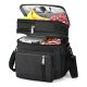 Misopily 16 qt. Expandable Leakproof Insulated Soft-Side Cooler Bag Black for Men and Women Lunch Box with Multi-Pockets