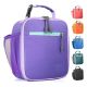 Misopily 3 qt. Insulated Soft-Side Lunch Box Kids Bag Mini Cooler Thermal Reusable for School Work Picnic Purple
