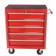 Damodpoy 13 in. 5 Drawer Tool Chest, Side Tool Cabinets for Garage Storage with 4 Wheels and Locking System, Red
