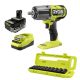 RYOBI ONE+ 18V Brushless Cordless 4-Mode 1/2 in. High Torque Impact Wrench Kit with 4.0 Battery, Charger, & Socket Set (11PC)