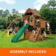 Swing-N-Slide Playsets Professionally Assembled Knightsbridge Ultimate Wooden Outdoor Playground Set with Slide, Rock Wall, and Monkey Bars