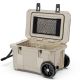 Gilati Khaki 55 qt. Portable Chest Cooler, Leak-Proof Outdoor Insulated Cooler with Handle and Wheels for Camping, Beach