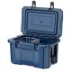 Denjol Dark Blue 60 qt. Portable Chest Cooler with Cup Holders, Nylon Rope Handles and Double Latches - Keeps Ice Up to 6 Days