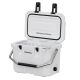 Denjol White 30 qt. Portable Chest Cooler with Lid Lock Handle, Double Latches and Bottle Opener-Keeps Ice Up to More Days