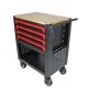 Damodpoy 18 in. 4-Drawers Multifunctional Tool Cart with Tool Set and Wooden Top