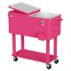Karl home 80 qt. Portable Outdoor Beverage Cooler with Storage Shelf in Pink