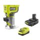 RYOBI ONE+ 18V Cordless Compact Fixed Base Router with 2.0 Ah Battery and Charger Kit