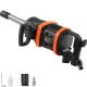 SKYSHALO 1 In. Air Impact Wrench, Up to 5175 ft.-lbs. Beast Reverse Torque Output Pneumatic Impact Gun w/ 8 In. Extended Anvil