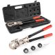 SKYSHALO Copper Press Tool Kit, 1/2 in., 3/4 in., 1 in. Quick-Change Jaws, 360¬∞ Rotatable Crimper, Locking Pin, Wrench