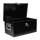 Damodpoy 11.81 in. W Black Aluminium Portable Hand Tool Long Box Storage Organizer with Lock Side Handle and Keys