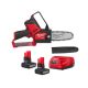 Milwaukee M12 FUEL 6 in. 12V Brushless Cordless Battery Pruning Hatchet Mini Chainsaw w/ (2) 5. 0Ah High Output Batteries, Charger