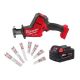 Milwaukee M18 FUEL 18V Lith-Ion Brushless Cordless HACKZALL Reciprocating Saw w/ 5.0 Ah Battery & SAWZALL Blade Set