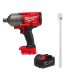 Milwaukee M18 FUEL ONE-KEY 18V Lith-Ion Brushless Cordless 3/4 in. Impact Wrench w/ 5.0 Ah Battery & Extended Ratchet