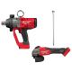 Milwaukee M18 FUEL ONE-KEY 18V Lith-Ion Brushless Cordless 1 in. Impact Wrench w/ Friction Ring, M18 Grinder, & Breaker Bar