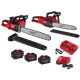 Milwaukee M18 FUEL 18V Brushless Cordless 20 in. Dual Battery Chainsaw w/ 16 in. Chainsaw, (3) FORGE Batteries, (2) Charger