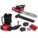 Milwaukee M18 FUEL 18V Brushless Cordless 20 in. Dual Battery Chainsaw Kit w/ Backpack Blower, (2) 8.0 Ah Batteries, Rapid Charger