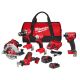 Milwaukee M18 18-Volt Lith-Ion Brushless Cordless Combo Kit (4-Tool) w/ 2-Batteries, 1-Charger & 1/4 in. Impact Driver