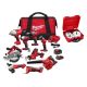 Milwaukee M18 18-Volt Lith-Ion Cordless Combo Kit 9-Tool w/ 2-Batteries, Charger, Tool Bag, & Hole Saw Set