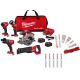 Milwaukee M18 FUEL 18V Lithium-Ion Cordless Combo Kit (5-Tool) w/ 2 5.0 Ah Batteries, Charger & SAWZALL Blades (18-PC)