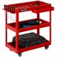 LITEKON Tool Storage 29.5 in.-330 lbs. Capacity Tool Cart on Wheels Red