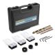 POWERTEC Dowel Jig Kit 1/2 in., 3/8 in. and 1/4 in. with Cobalt M-35 Drill Bits, Laser Cut Depth Scale and Ring Stop