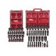 Milwaukee SHOCKWAVE Impact-Duty 1/2 in. Drive Metric & SAE Standard Impact PACKOUT Socket Set (27-PC) w/ 36-PC 3/8 in Socket Set