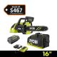RYOBI 40V HP Brushless 16 in. Battery Chainsaw with Universal Chainsaw Bag, 4.0 Ah Battery and Charger