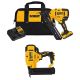 DEWALT 20V MAX XR Lithium-Ion Cordless 2-1/2 in. 15-Gauge Finish Nailer & 20V 18-GA Brad Nailer w/ 2 Ah Battery Charger & Bag