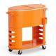VINGLI 70 qt. Rolling Ice Chest on Wheels, Patio Cooler Party Bar Drink Cooler Cart with Bottle Opener and Ice Scoop
