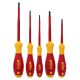 Wiha 1000-Volt Insulated SoftFinish Screwdriver Set-Slotted, Phillips (5-Piece)