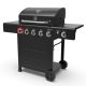 KENMORE BBQ Propane Gas Grill-5 Burners with Side Burner and Searing Zone, 644 sq. in. Stainless Steel Grill, 66,000 BTU, Black