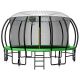 fiziti 16ft. Backyard Trampoline With Safety Enclosure, Basketball Hoop, Sprinkler, Lights
