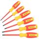 Lukyamzn 1000V Series 5in. Shank 6 Bit Red Insulated Screwdriver Set Professional Electrician Hand Tool 6-Piece