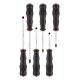 Lukyamzn Professional Cushion Grip 6 in. Shank 6 Bit Red Insulated Screwdriver Set Magnetic Tip Electrician 6-Piece
