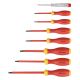 Lukyamzn Insulated Screwdriver Set 4.7 in. Shank 7 Bit Red Insulated Electrician Magnetic Non-Slip Handle (9-Piece)
