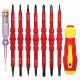 Lukyamzn 14 in. Shank 14 Bit Red Insulated Screwdriver Set 14-Piece Interchangeable Magnetic Tools Kit with Tester