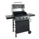 Grill Boss 4-Burner Outdoor Propane Gas Grill with Side Burner and Wheels, Black