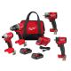 Milwaukee M18 FUEL 18V Lith-Ion Cordless Hammer Drill & Impact Driver Combo Kit (4-Tool) w/ 2 Batteries & 2 M18 Impact Wrenches
