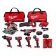 Milwaukee M18 FUEL 18V Lith-Ion Brushless Cordless Combo Kit w/ Two 5.0 Ah Batteries, Charger, Tool Bag, & Drill Bit Set (7-Tool)