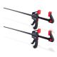 POWERTEC 36 in. Quick Release Bar Clamp with 42 in. Spreader, Ratcheting Bar Clamp, 2-Pack