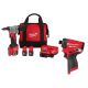 Milwaukee M12 12-Volt Lithium-Ion Cordless Rivet Tool Kit with Impact Driver, (2) 1. 5Ah Batteries and Charger