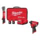 Milwaukee M12 FUEL 12V Lithium-Ion Brushless Cordless 3/8 in. Right Angle Impact Wrench Kit with Impact Driver and Batteries