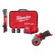 Milwaukee M12 FUEL 12V Lithium-Ion Brushless Cordless 3/8 in. Right Angle Impact Wrench Kit with (2) 2.0Ah Batteries & Cut Off Saw