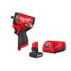 Milwaukee M12 FUEL 12V Lithium-Ion Brushless Cordless Stubby 3/8 in. Impact Wrench with HIGH OUTPUT XC5. 0 Starter Kit