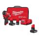 Milwaukee M12 FUEL 12V Li-Ion Brushless Cordless Stubby 3/8 in. Impact Wrench Kit w/(2) 5. 0Ah & (1) 2.5 Ah Batteries