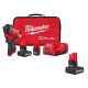 Milwaukee M12 FUEL 12V Li-Ion Brushless Cordless Stubby 1/2 in. Impact Wrench Kit w/(2) 5. 0Ah & (1) 2.5 Ah High Output Batteries