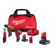 Milwaukee M12 FUEL 12V Lithium-Ion Cordless Drill Driver, Impact Wrench, and Ratchet Combo Kit (3-Tool) w/Batteries, Charger & Bag