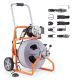 VEVOR Drain Cleaner Machine 100 ft. x 1/2 in. Auto Feed Sewer Snake Drain Auger on Wheels Portable Drain Cleaning Machine